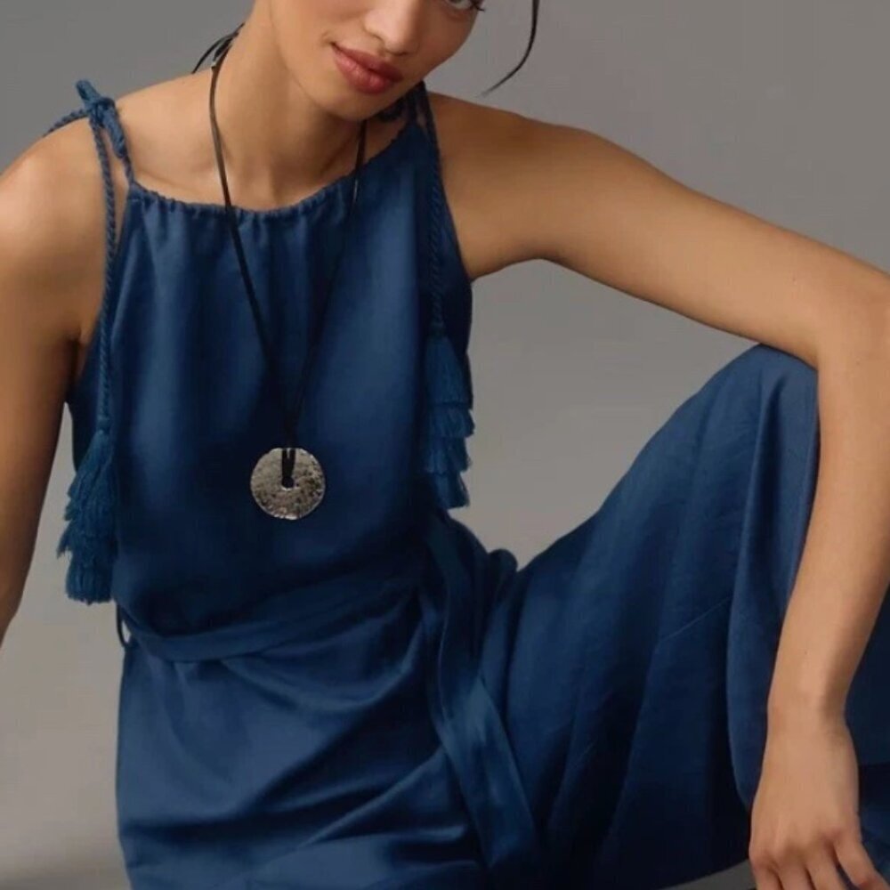 Corey Lynn Calter Sleeveless Line Tassel Jumpsuit